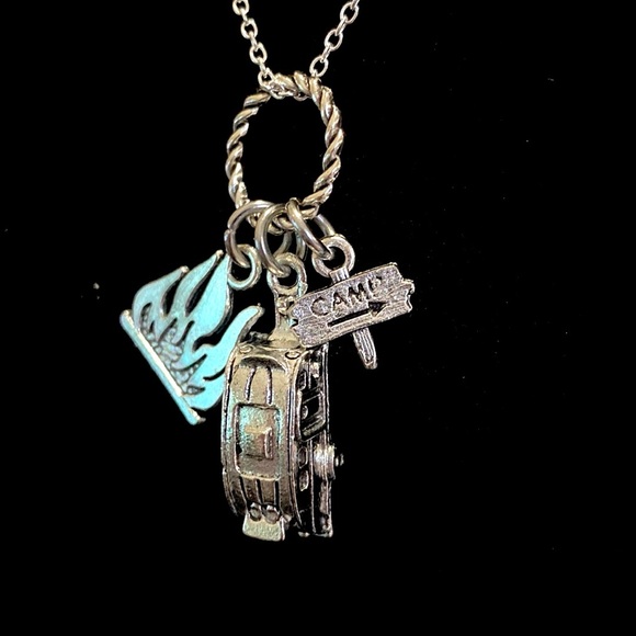 Camping Charm Necklace RV Road Trip - Picture 7 of 8
